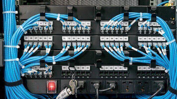 Networking & IT Setup cable management data point termination & labeling